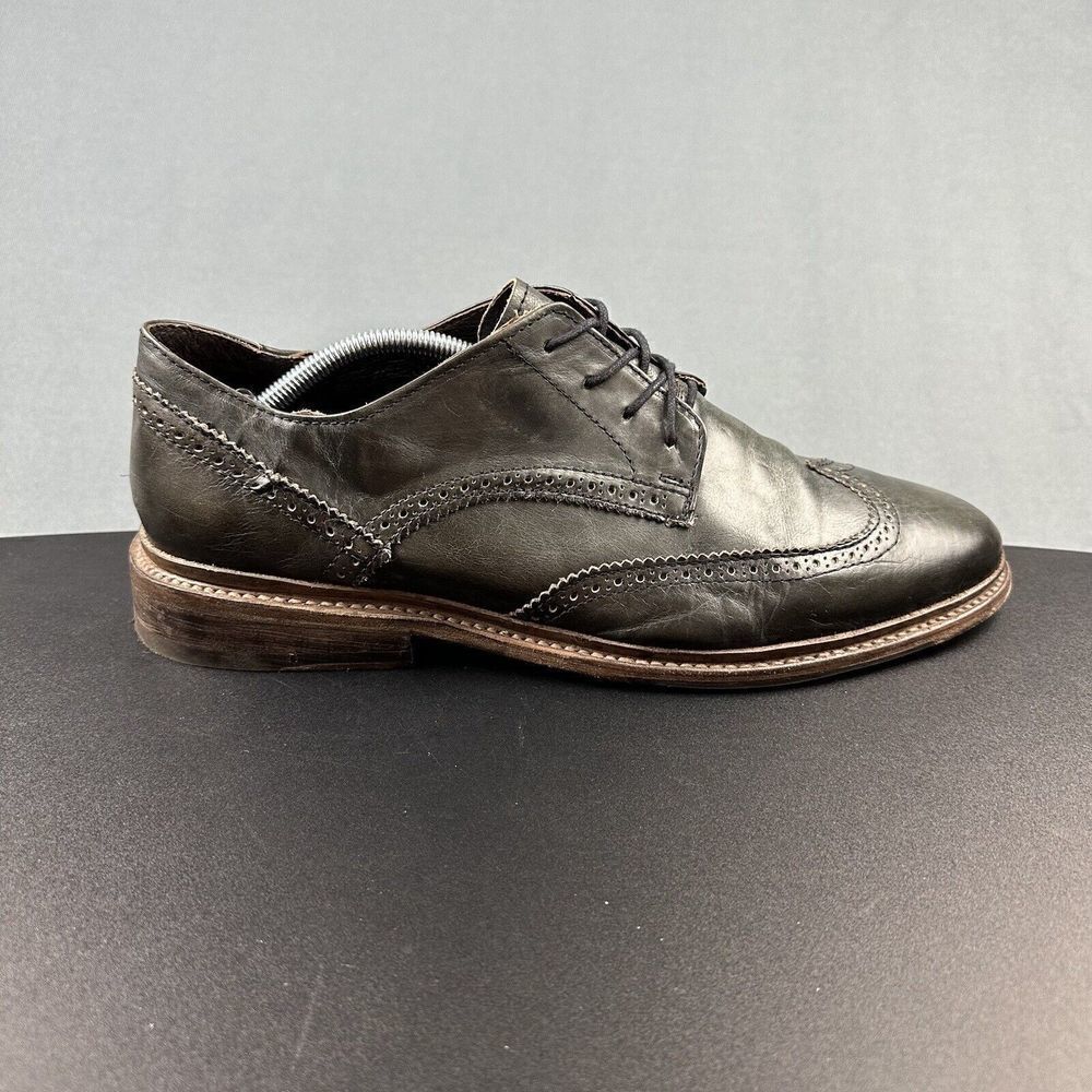 Freebird Shoes Mens 12 Kensington Olive Oxford Wingtip Leather Almond Toe